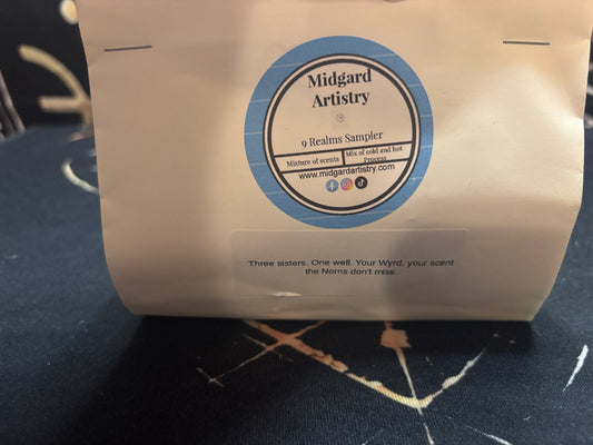 Nine Realms Sampler pack of handmade soap samples by Midgard Artistry