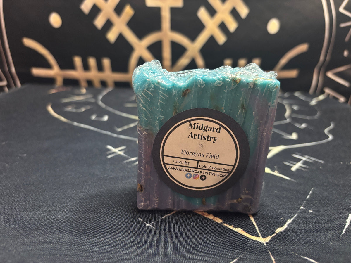 Fjorgyn's Field lavender goat milk soap by Midgard Artistry