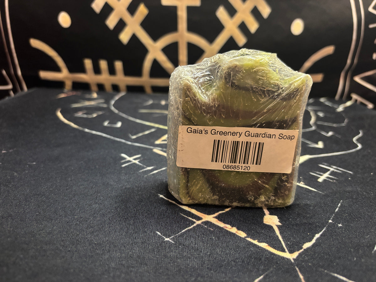Gaia's Greenery Guardian camo citronella cedar goat milk soap by Midgard Artistry, photo 2