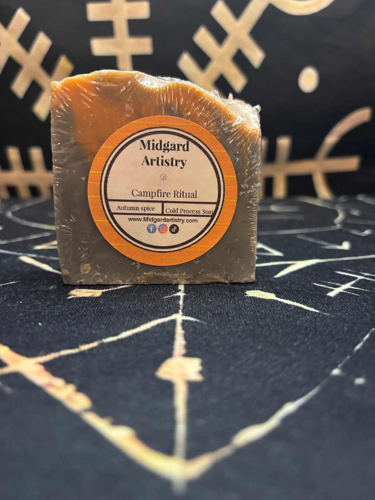 Campfire Ritual spiced goat milk soap by Midgard Artistry