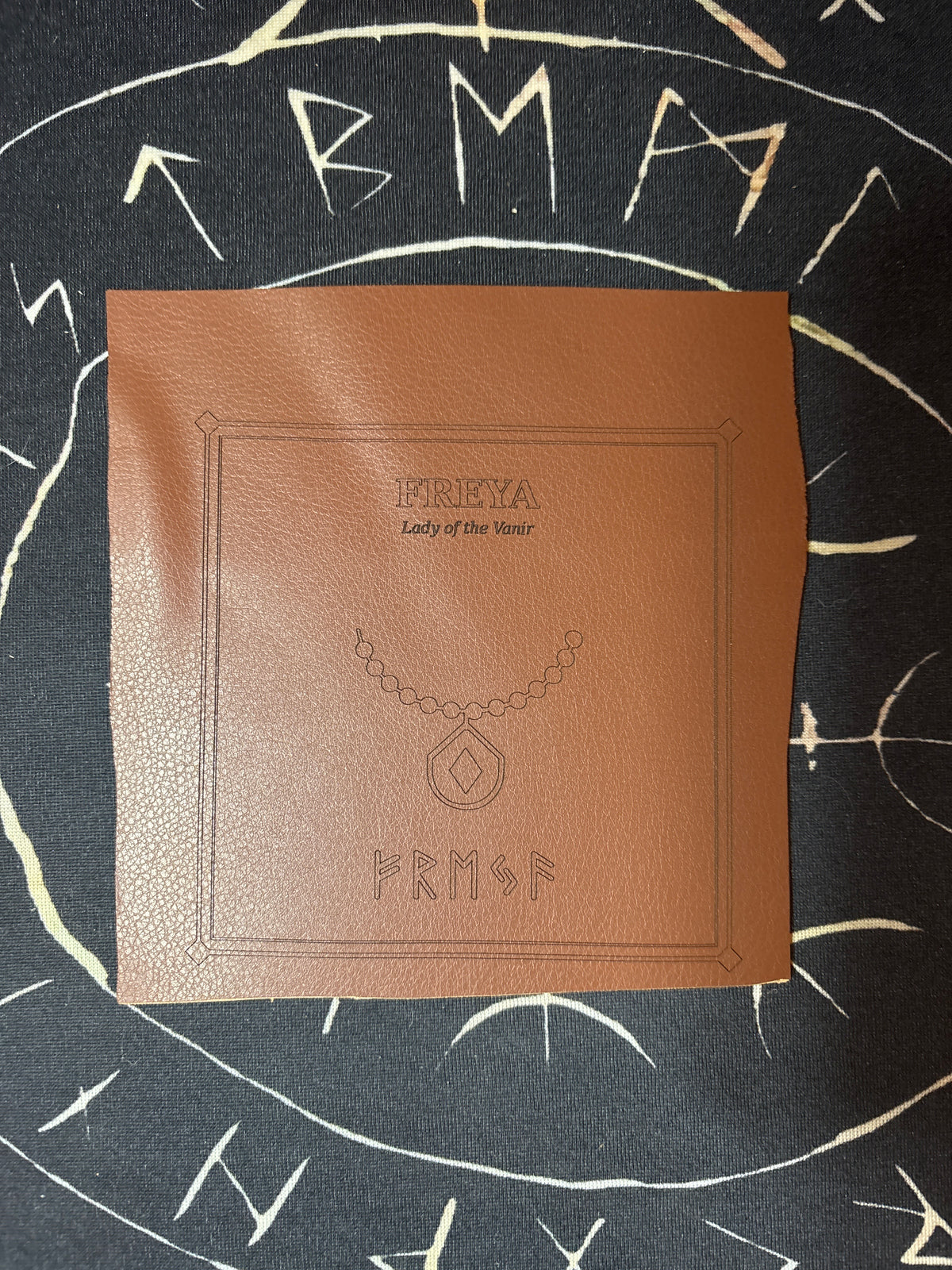 Laser engraved deity altar cloth by Midgard Artistry, photo 3