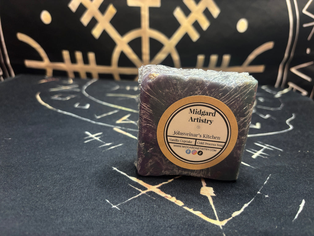 Jólasveinar's Kitchen vanilla cupcake goat milk soap by Midgard Artistry