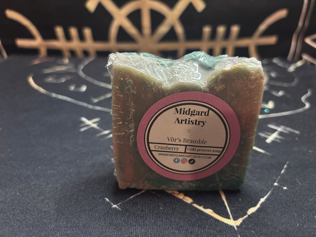 Vör's Bramble cranberry goat milk soap by Midgard Artistry