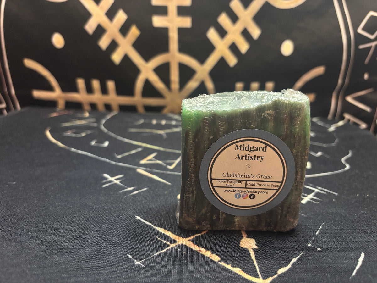 Gladsheim's Grace floral goat milk soap by Midgard Artistry