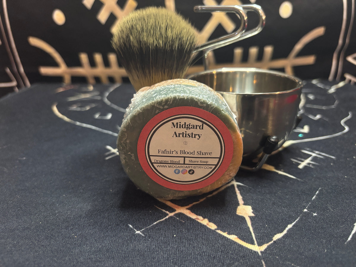 Fafnir's Blood dragon's blood shave soap by Midgard Artistry
