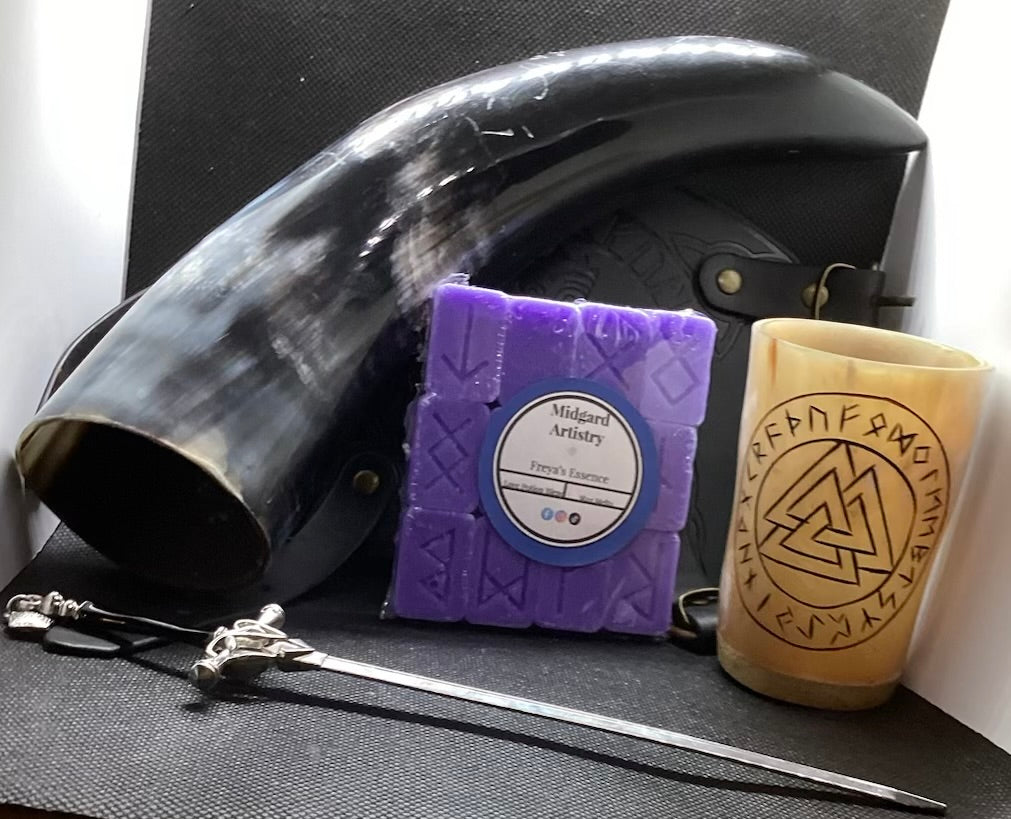Freya's Essence love potion rune wax melts, handmade by Midgard Artistry