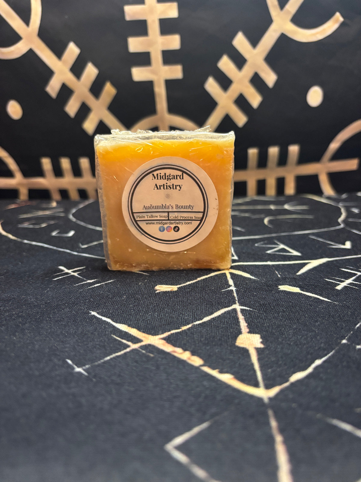 Auðumbla's Bounty unscented tallow soap by Midgard Artistry