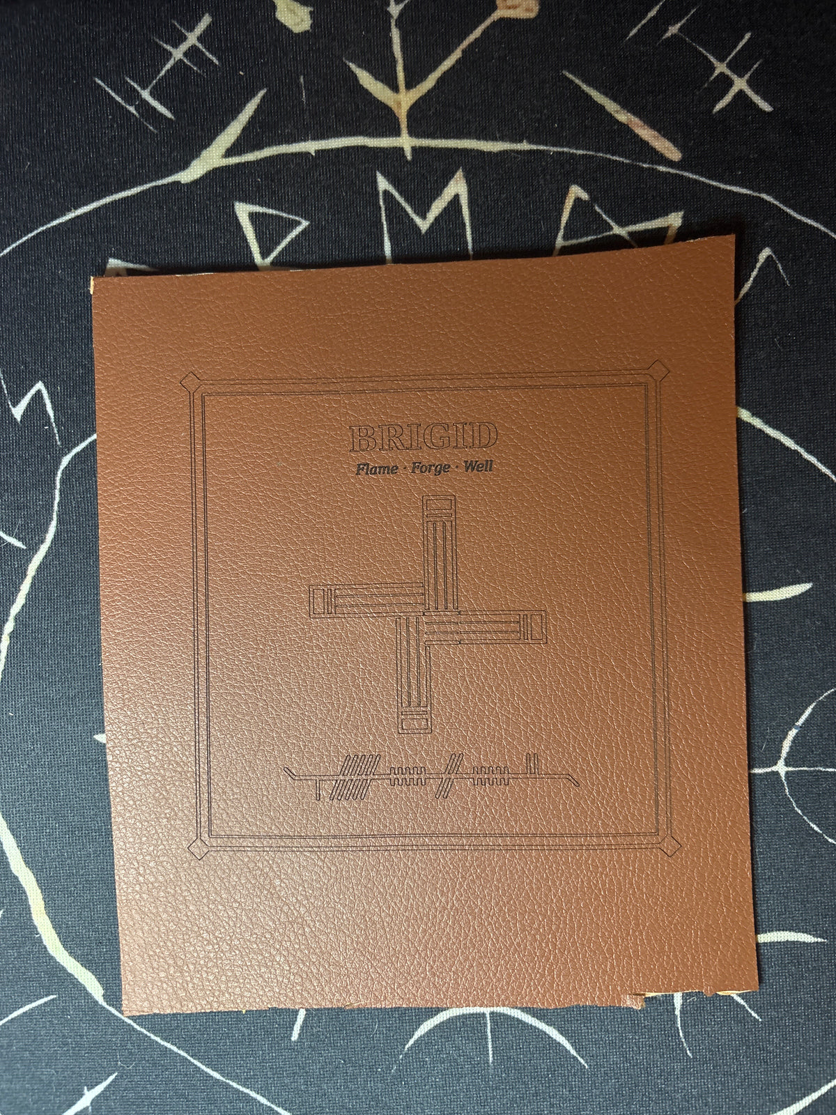 Laser engraved deity altar cloth by Midgard Artistry, photo 5