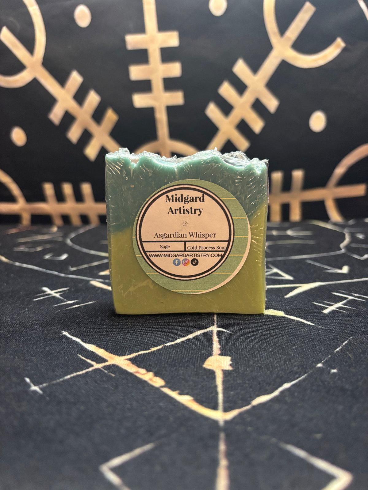 Asgardian Whisper sage goat milk soap by Midgard Artistry