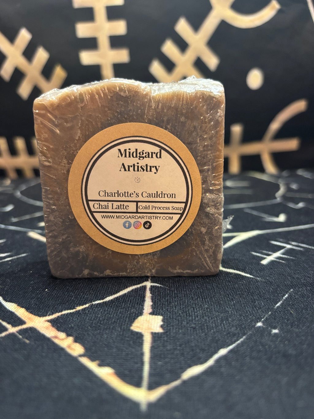 Charlotte's Cauldron real chai goat milk soap by Midgard Artistry