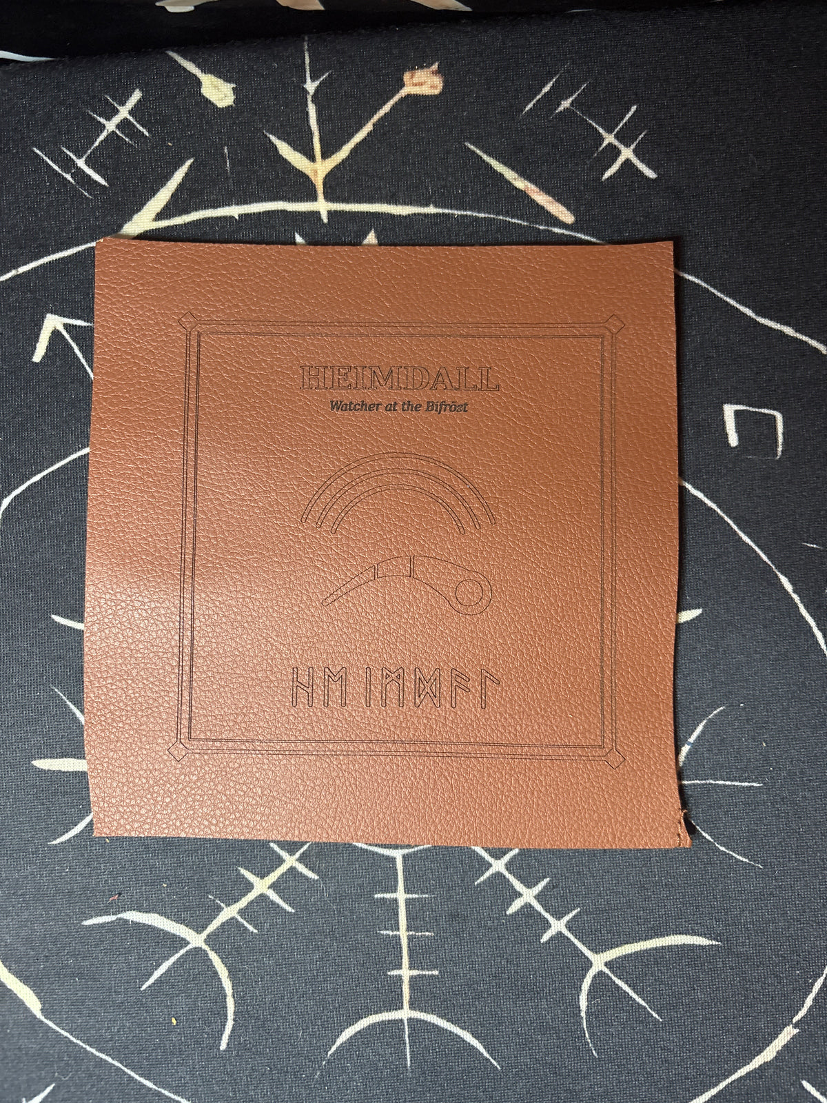 Laser engraved deity altar cloth by Midgard Artistry, photo 4